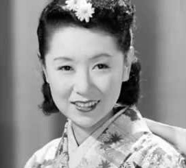 Publicity photogrph of the actress Tanaka Kinuyo, in traditional Japanese dress